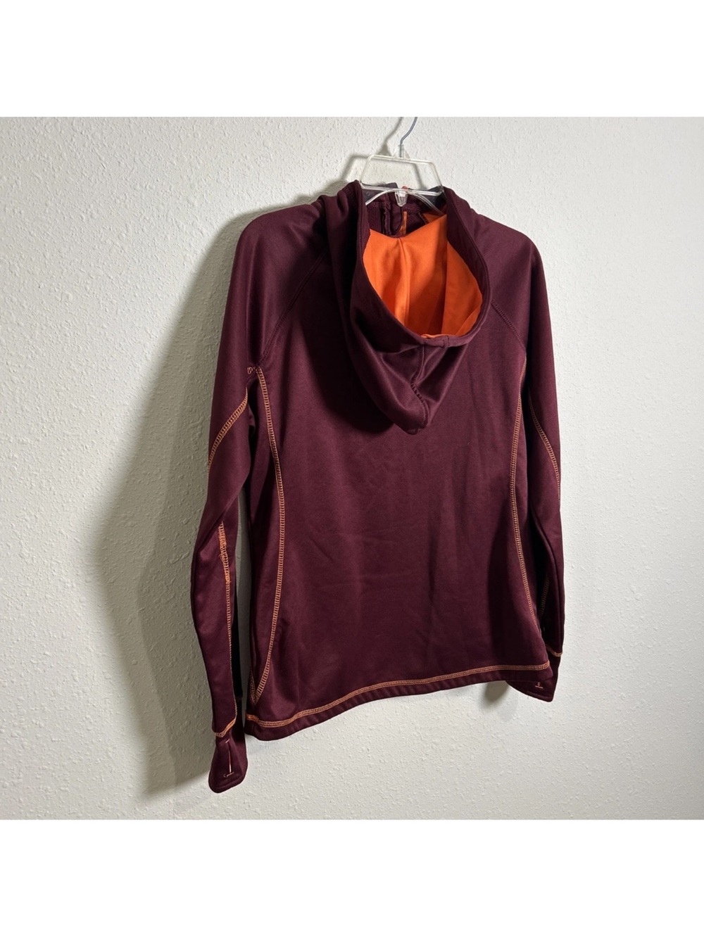 Virginia Tech Hokies Colosseum 1/4 Zip Womens Large Maroon Pullover Hoodie - Picture 9 of 10